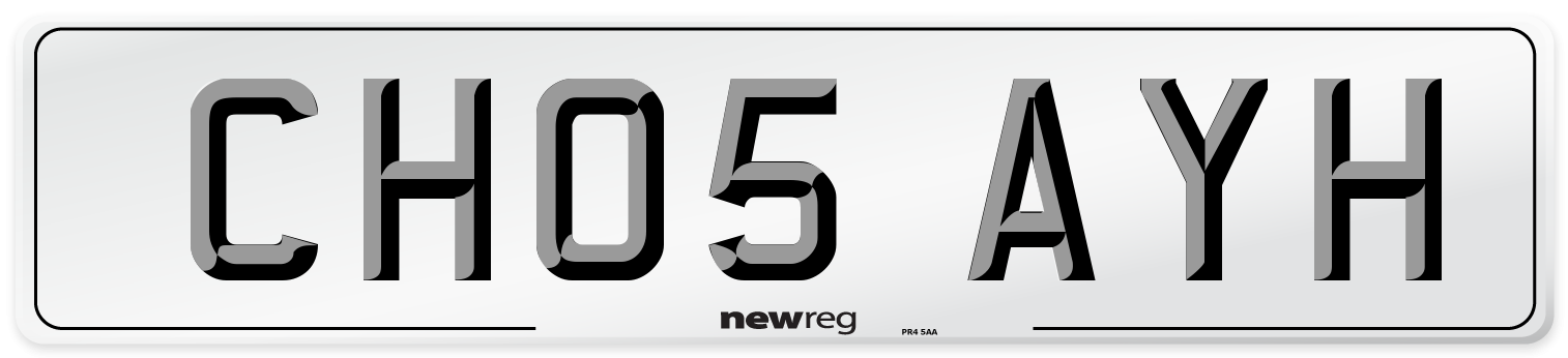 CH05 AYH Number Plate from New Reg
